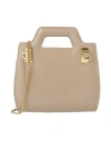 Ferragamo Micro Wanda Leather Bag In Beige