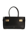 Ferragamo Medium Gancini Leather Tote In Black
