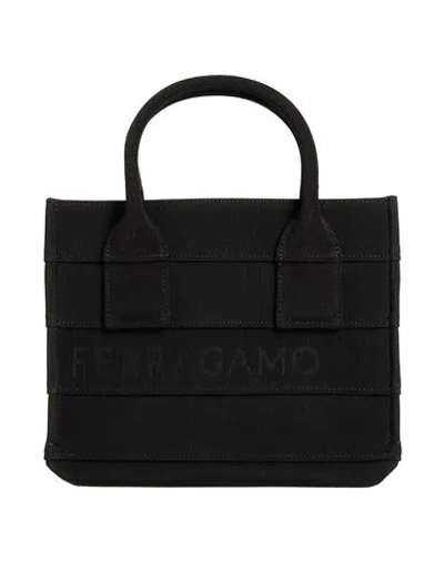 Ferragamo Woman Handbag Black Size - Cotton, Acrylic