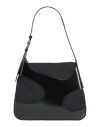 Ferragamo Calfskin Hobo Shoulder Bag With Asymmetric Cut-outs In Blue