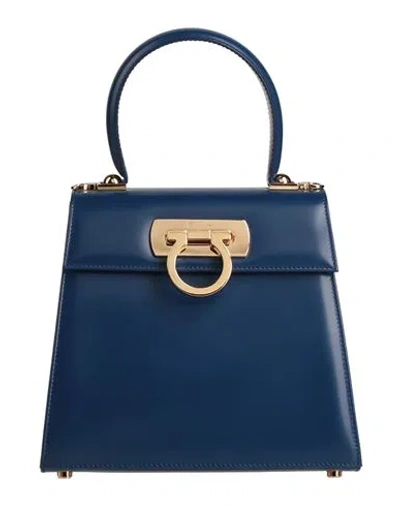 Ferragamo Woman Handbag Blue Size - Calfskin In Blue