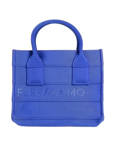 Ferragamo Woman Handbag Blue Size - Cotton, Acrylic