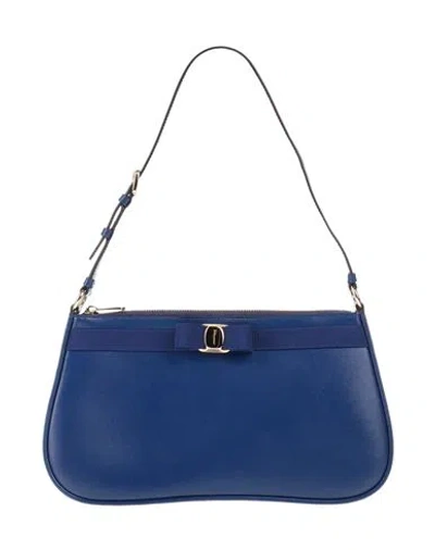 Ferragamo Woman Handbag Bright Blue Size - Calfskin In Bright Blue