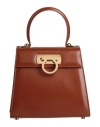 Ferragamo Woman Handbag Brown Size - Calfskin
