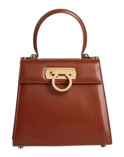 Ferragamo Woman Handbag Brown Size - Calfskin In Brown