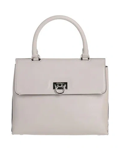Ferragamo Woman Handbag Light Grey Size - Lambskin