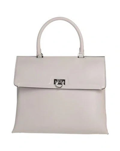 Ferragamo Woman Handbag Light Grey Size - Leather In Gray