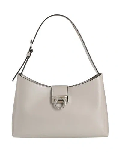 Ferragamo Woman Handbag Light Grey Size - Leather In Gray