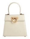 Ferragamo Woman Handbag Off White Size - Calfskin In Magnoliamagnolia
