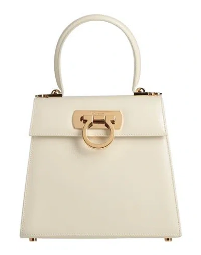 Ferragamo Woman Handbag Off White Size - Calfskin In Off White