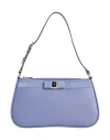 Ferragamo Woman Handbag Pastel Blue Size - Calfskin In Blue
