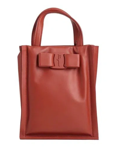 Ferragamo Woman Handbag Rust Size - Calfskin In Red
