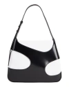 Ferragamo Miu Miu Black Nappa Leather Shoulder Bag In White