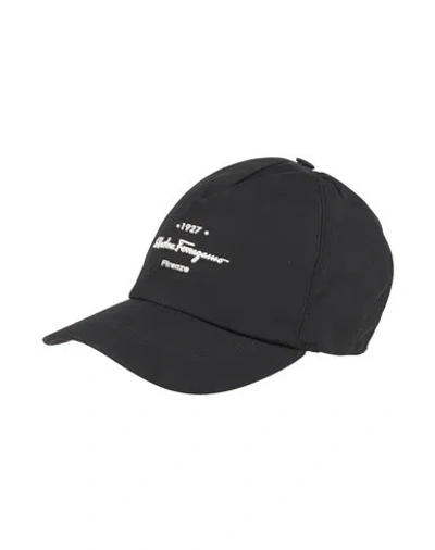 Ferragamo Woman Hat Black Size Onesize Econyl, Acrylic, Brass