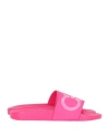 Ferragamo Groovy Gancini Pool Slide Sandals In Pink
