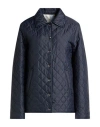 Ferragamo Woman Jacket Midnight Blue Size 12 Polyamide, Lambskin In Blue