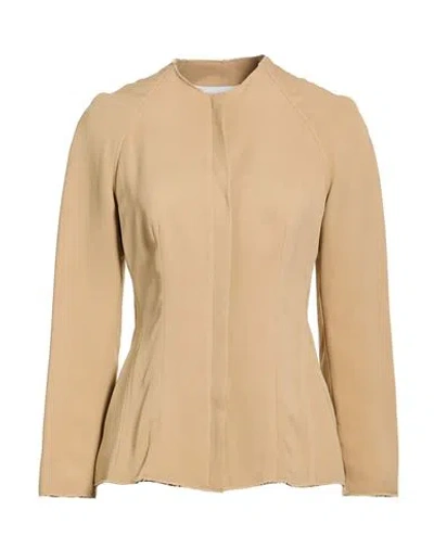Ferragamo Woman Jacket Sand Size 2 Viscose In Beige