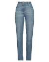 Ferragamo Woman Jeans Blue Size 8 Cotton In Blue