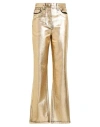 Ferragamo Woman Jeans Gold Size 6 Cotton