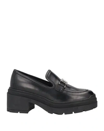 Ferragamo Woman Loafers Black Size 10.5 Soft Leather