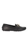 Ferragamo Woman Loafers Black Size 6.5 Calfskin