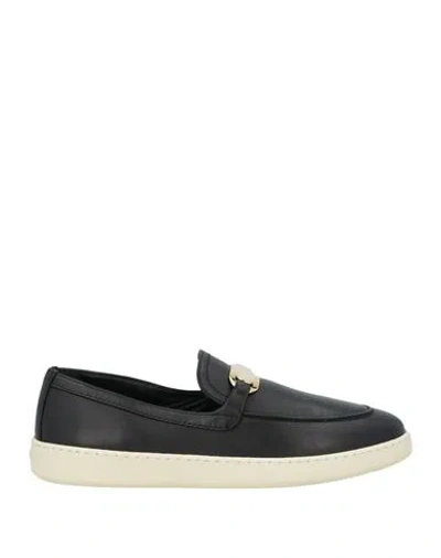 Ferragamo Woman Loafers Black Size 6.5 Lambskin