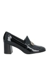 Ferragamo Woman Loafers Black Size 10.5 Calfskin In Black