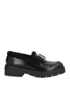 Ferragamo Woman Loafers Black Size 7.5 Calfskin In Black