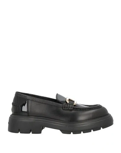 Ferragamo Woman Loafers Black Size 7.5 Leather