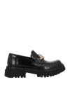 Ferragamo Ingrid Gancini Ornament Moccasin In Black