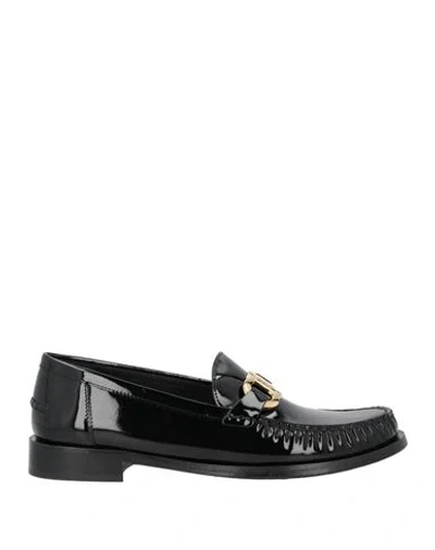 Ferragamo Woman Loafers Black Size 8 Leather