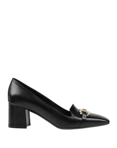 Ferragamo Woman Loafers Black Size 9 Leather