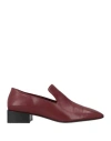Ferragamo Woman Loafers Burgundy Size 6 Leather In Red
