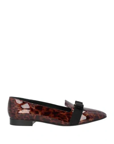 Ferragamo Woman Loafers Dark Brown Size 9.5 Leather