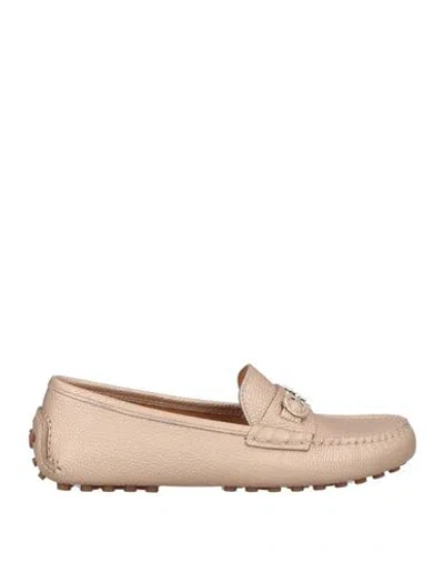 Ferragamo Woman Loafers Rose Gold Size 6 Calfskin In Multi