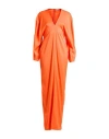 Ferragamo Woman Maxi Dress Orange Size 8 Viscose, Elastane In Orange