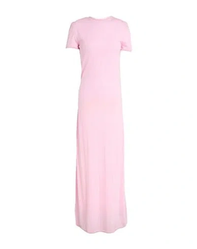 Ferragamo Woman Maxi Dress Pink Size Xl Wool, Polyamide In Neutral