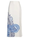 Ferragamo Foliage-print Maxi Wrap Skirt In White