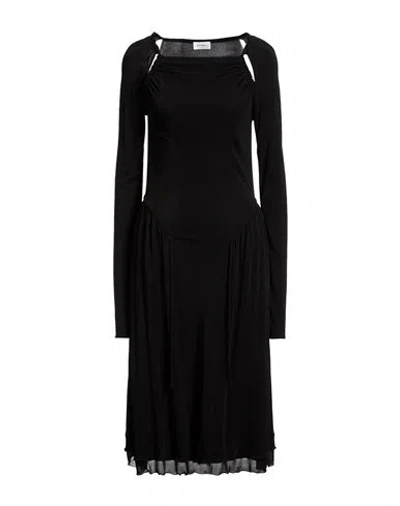 Ferragamo Woman Midi Dress Black Size 10 Viscose