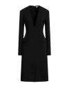 Ferragamo Woman Midi Dress Black Size 6 Virgin Wool, Elastane, Polyamide In Black