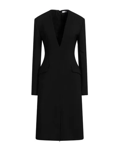 Ferragamo Woman Midi Dress Black Size 6 Virgin Wool, Elastane, Polyamide