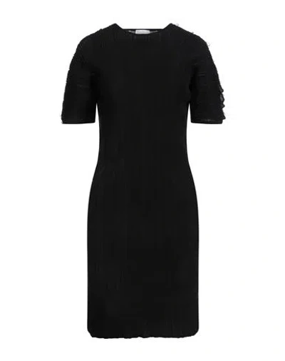 FERRAGAMO FERRAGAMO WOMAN MIDI DRESS BLACK SIZE L COTTON, POLYAMIDE