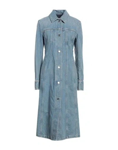 Ferragamo Woman Midi Dress Blue Size 4 Cotton In Light Blue