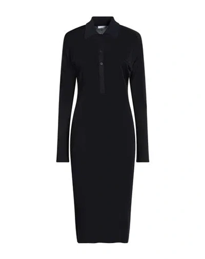 Ferragamo Woman Midi Dress Midnight Blue Size M Viscose