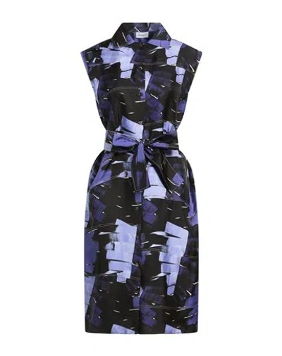 Ferragamo Woman Midi Dress Purple Size 8 Silk In Black