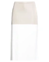 Ferragamo Layered Panel Midi Skirt In White