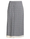 Ferragamo Woman Midi Skirt Midnight Blue Size 10 Viscose In Blue
