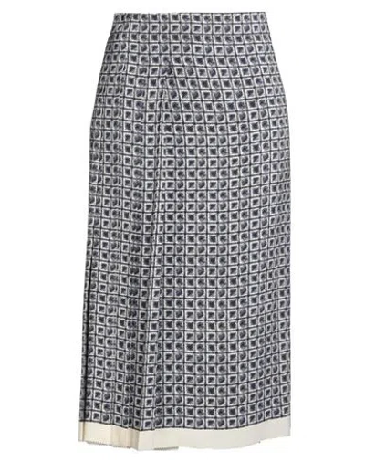 Ferragamo Woman Midi Skirt Midnight Blue Size 10 Viscose