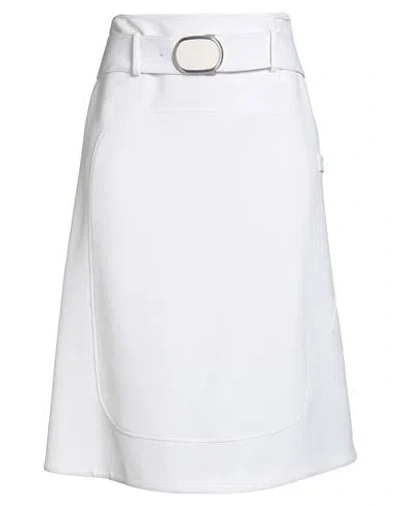 Ferragamo Woman Midi Skirt White Size 10 Viscose, Polyamide, Elastane
