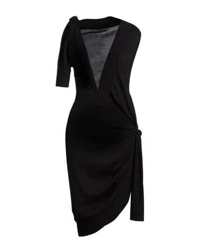 Ferragamo Woman Mini Dress Black Size S Cotton, Silk, Polyamide